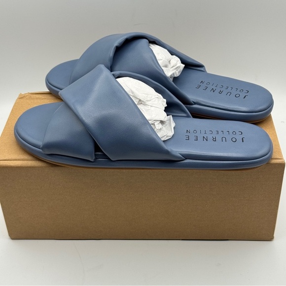 Journee Addilynn Slides Blue Size 9.5 - Picture 3 of 6